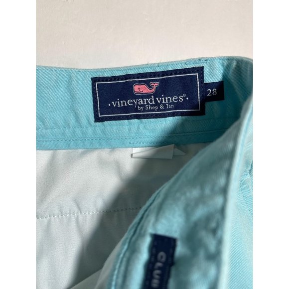Vineyard Vines Turquoise Sharks Flat Front Shorts - Picture 3 of 9